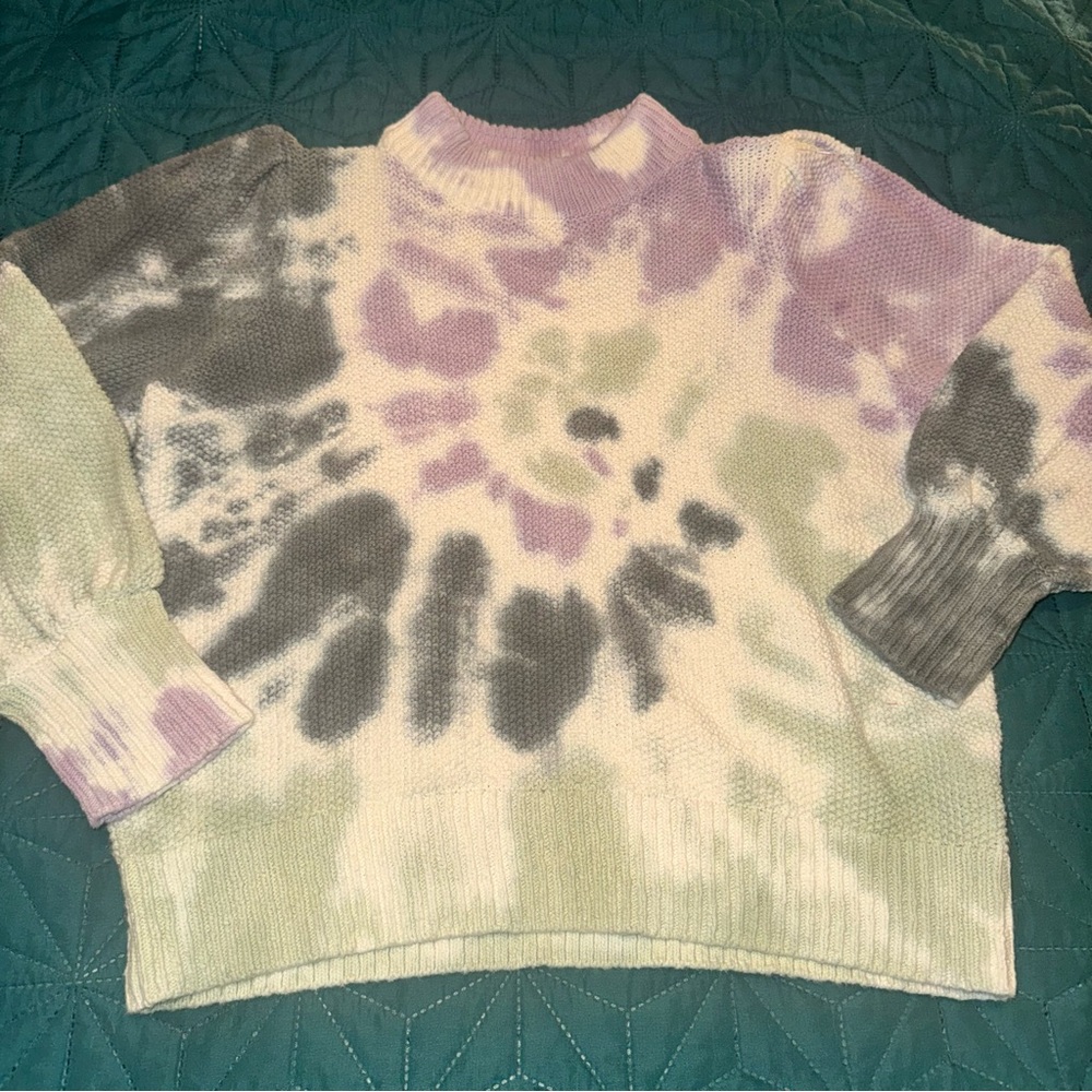 Madewell Large Women’s Tie-Dye Crewneck Chunky Sweater